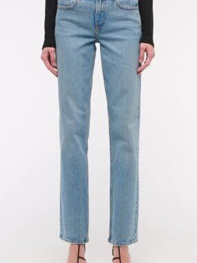 Abercrombie & Fitch Straight Leg Jeans Mid Rise Light Wash Size 30 Short